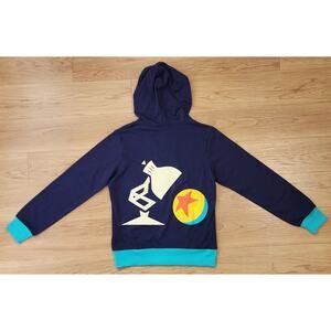 Disney Parks World Of Pixar Luxo Ball & Luxo Jr Lamp Hoodie Full Zip Sz M New